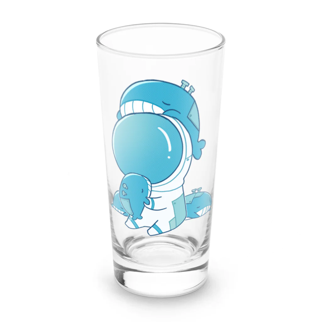 ミトウクジラのクジラと宇宙飛行士 Long Sized Water Glass :front