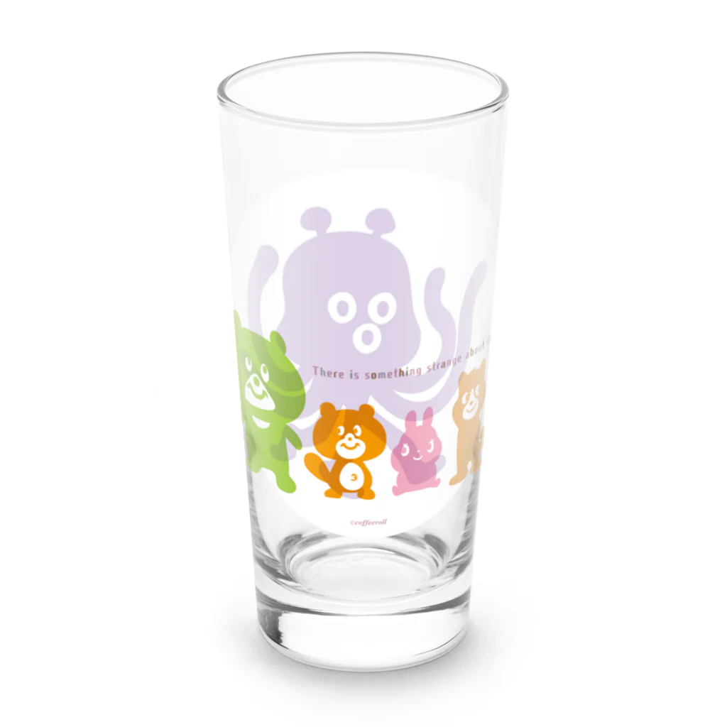 コーヒーロールの動物アンテナ Long Sized Water Glass :front