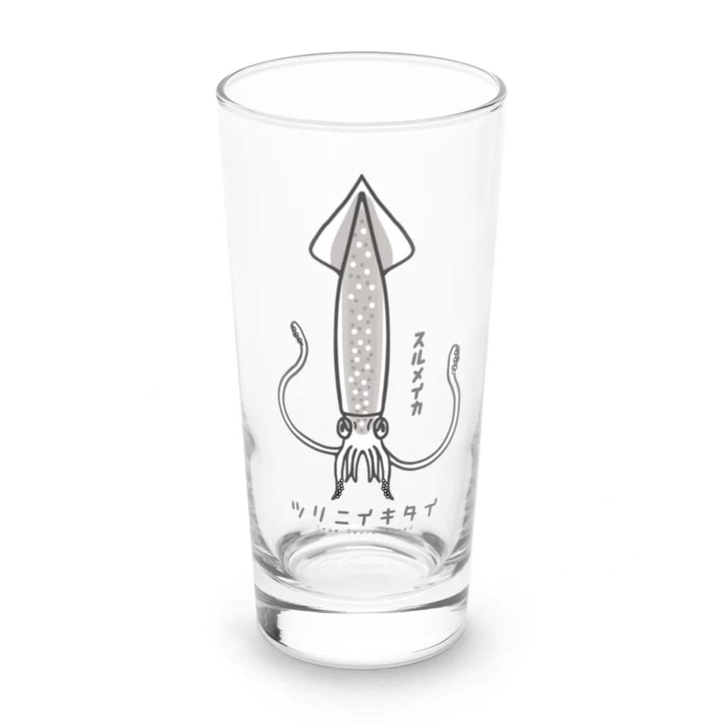 釣れ過ぎぐらいが丁度いい公式のツリニイキタイVer.スルメイカ Long Sized Water Glass :front