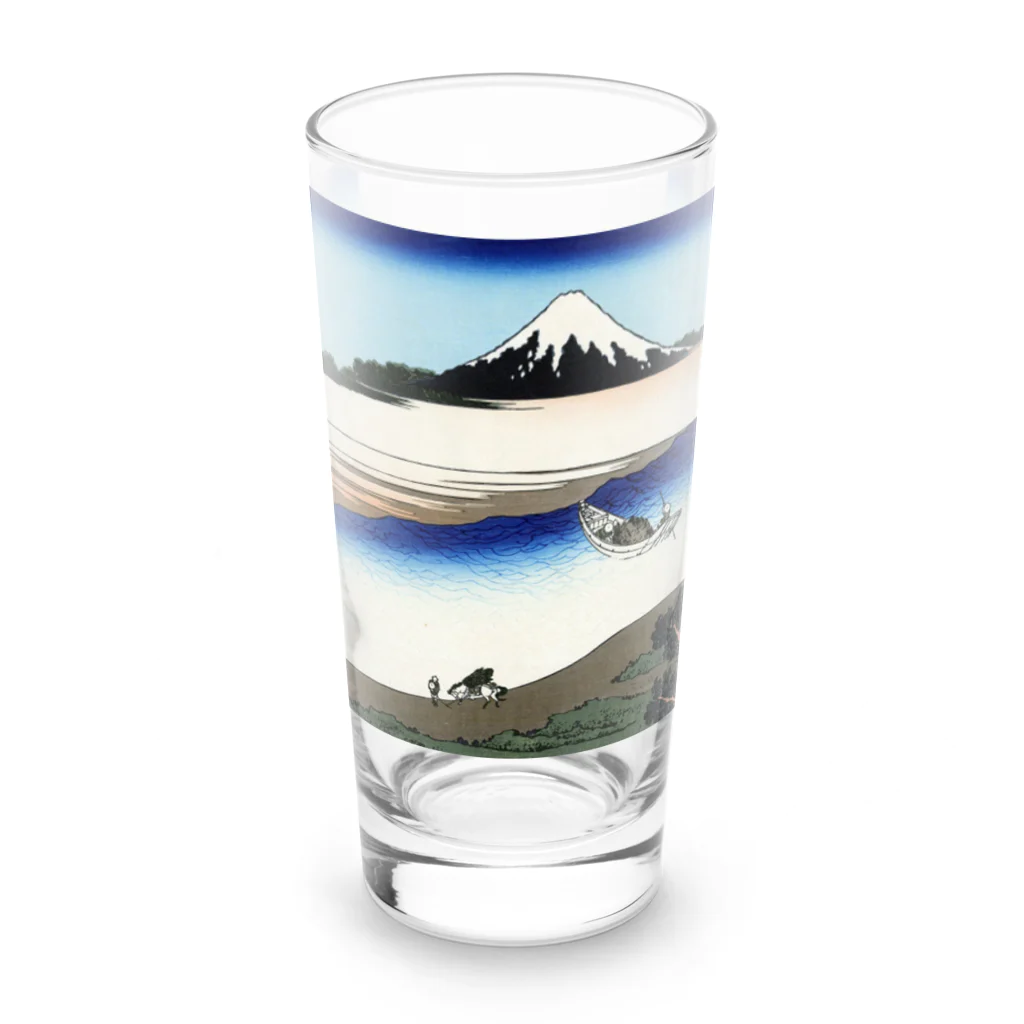 寿めでたや(ukiyoe)のFujiyama ukiyoe 葛飾北斎_冨嶽　武州玉川 Long Sized Water Glass :front