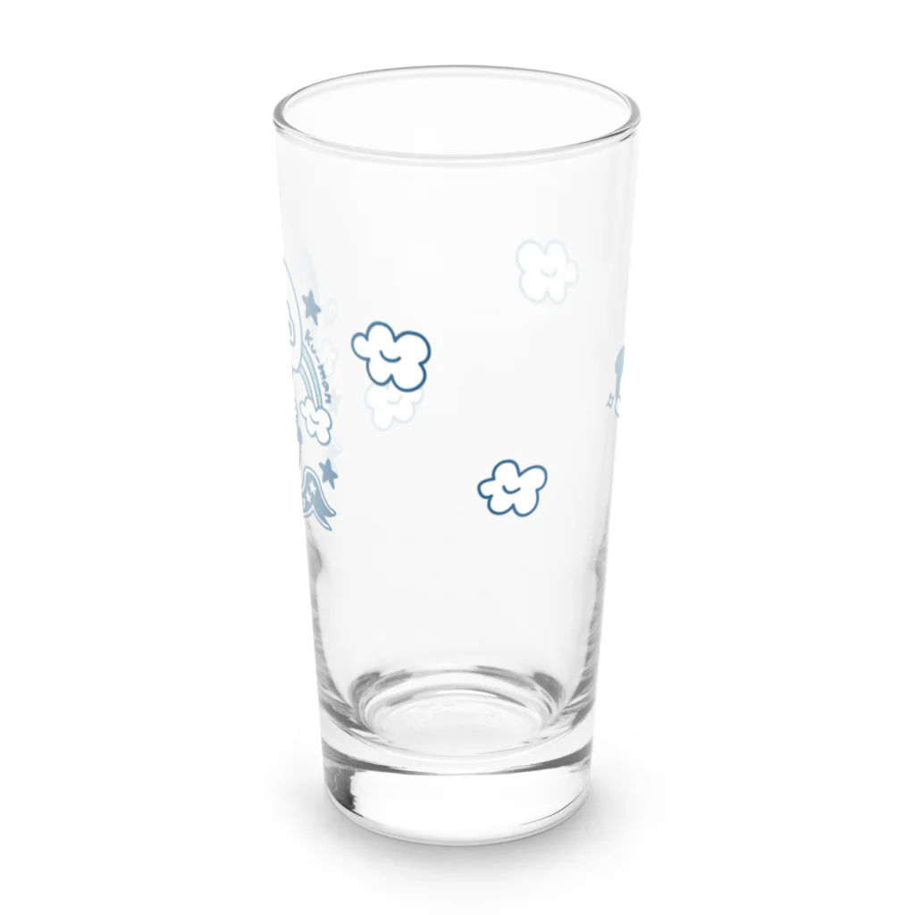 くーまんのお店でふのくーまん ロンググラス20th（ブルー）  Long Sized Water Glass :front