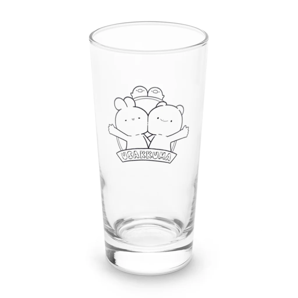 ゆる×ラブ♡うさっくまSHOP(usakkuma-Shop)のうさっくまシンプルロゴマーク Long Sized Water Glass :front