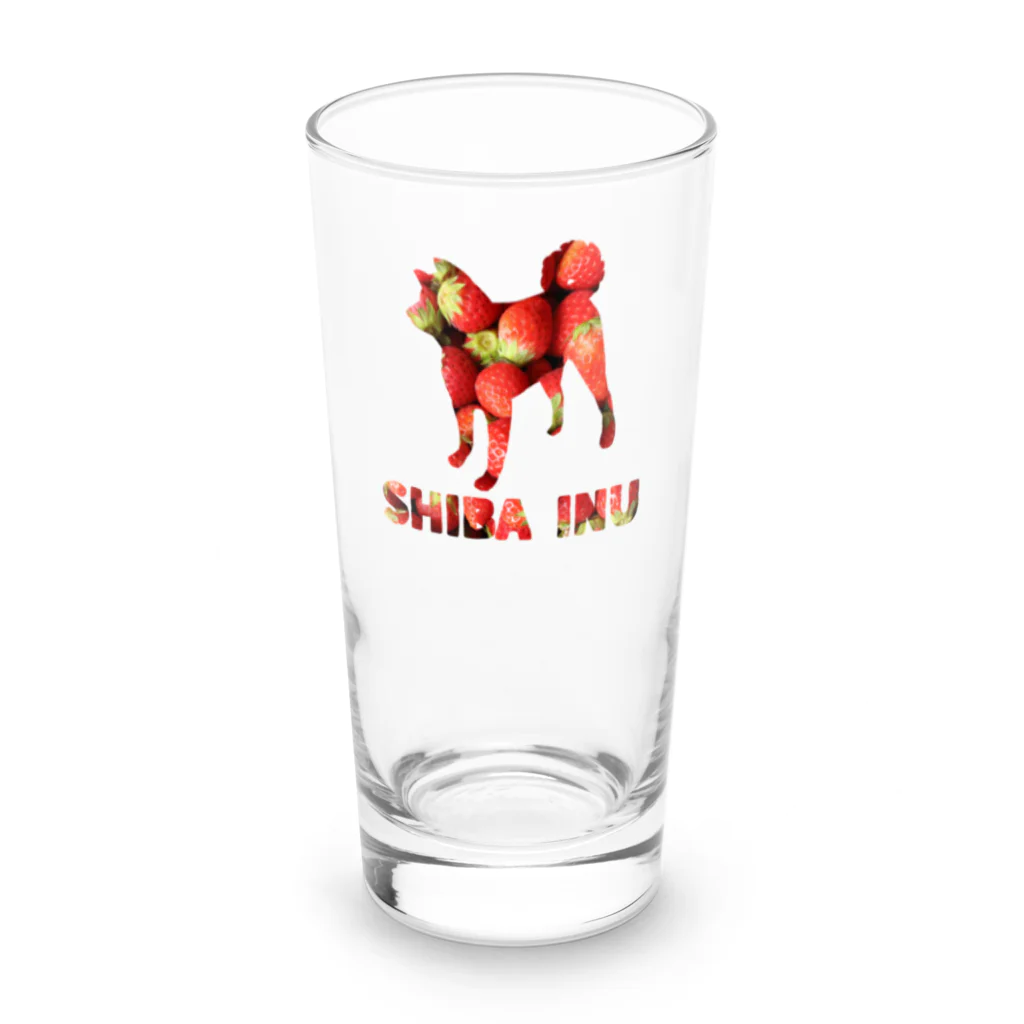 onehappinessのいちご　柴犬 Long Sized Water Glass :front