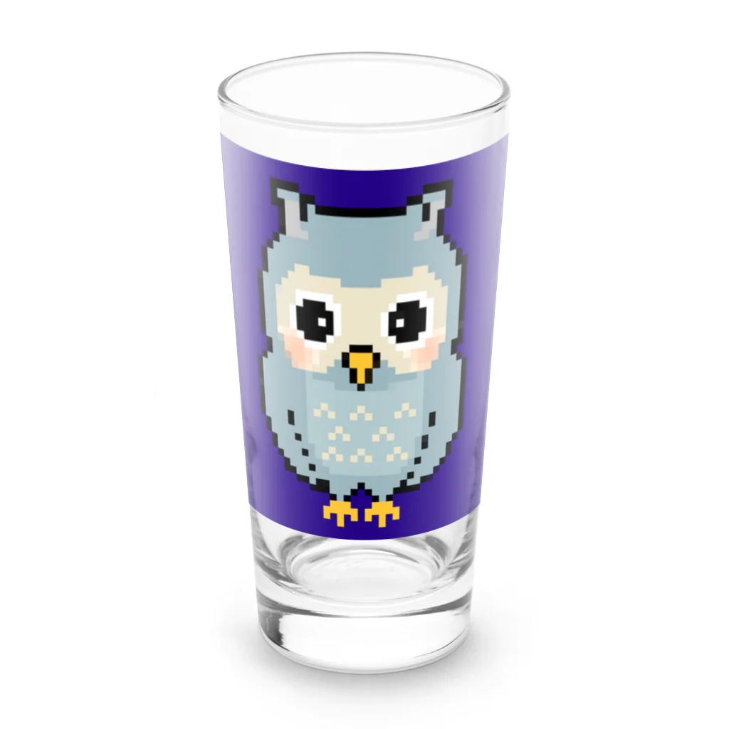 chicodeza by suzuriのフクロウのドット絵 Long Sized Water Glass :front