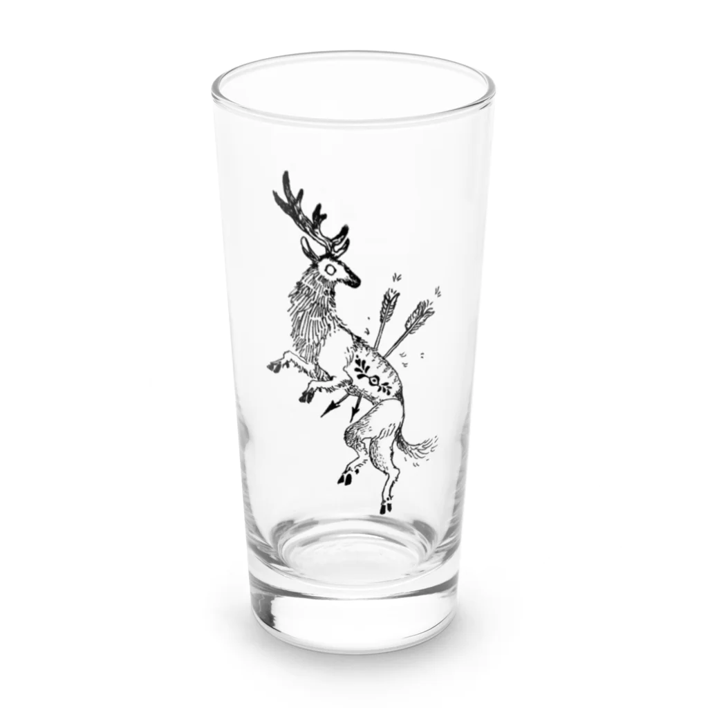 B  L  A  C  K  B  E  U  R  AのDeer & Arrow / dark tribe - white Long Sized Water Glass :front