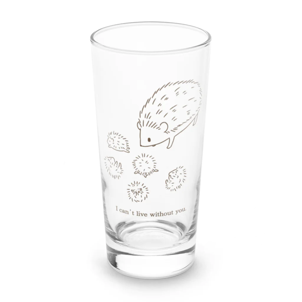Hanamiのハリネズミの親子 Long Sized Water Glass :front