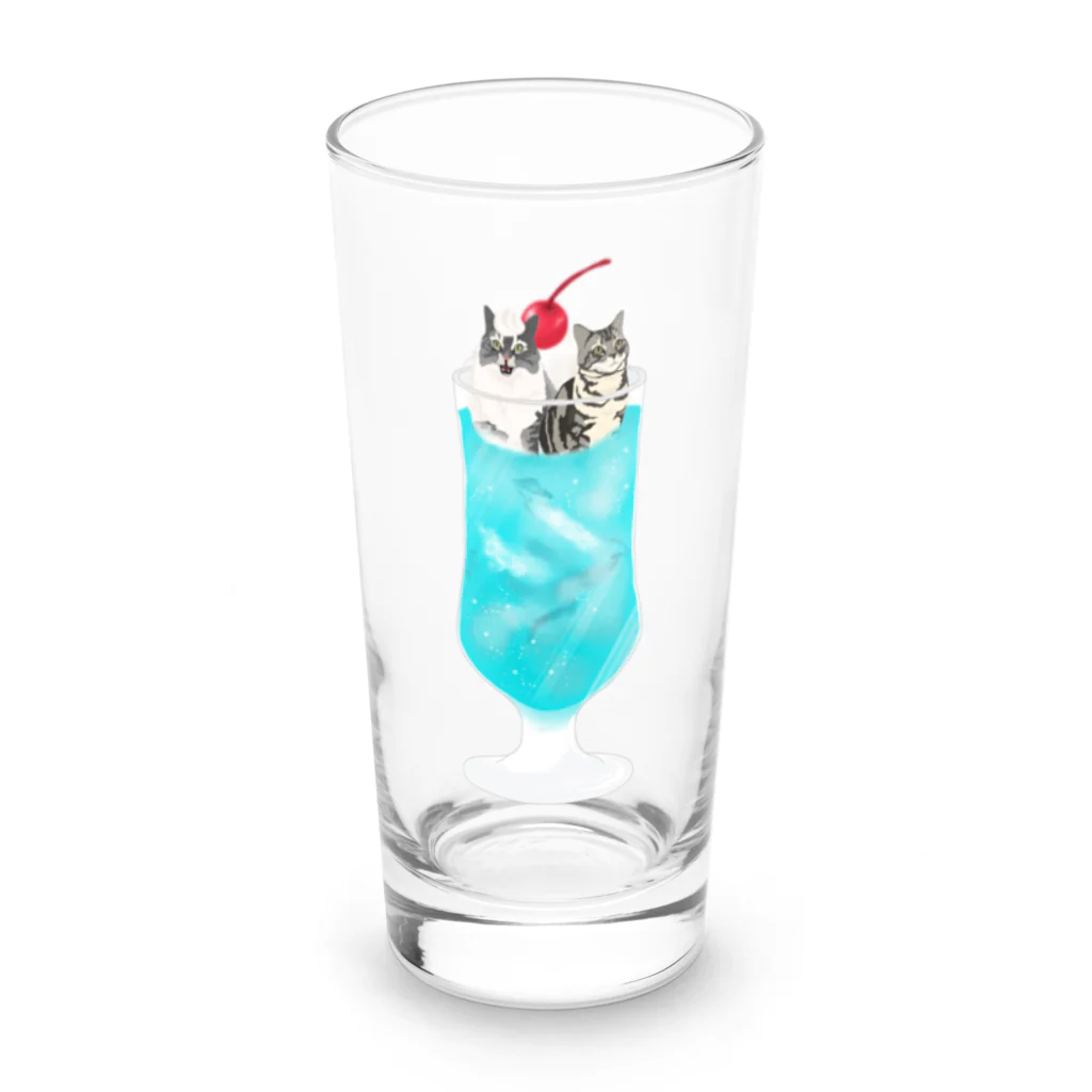 Letiのししまるエイプソーダ Long Sized Water Glass :front