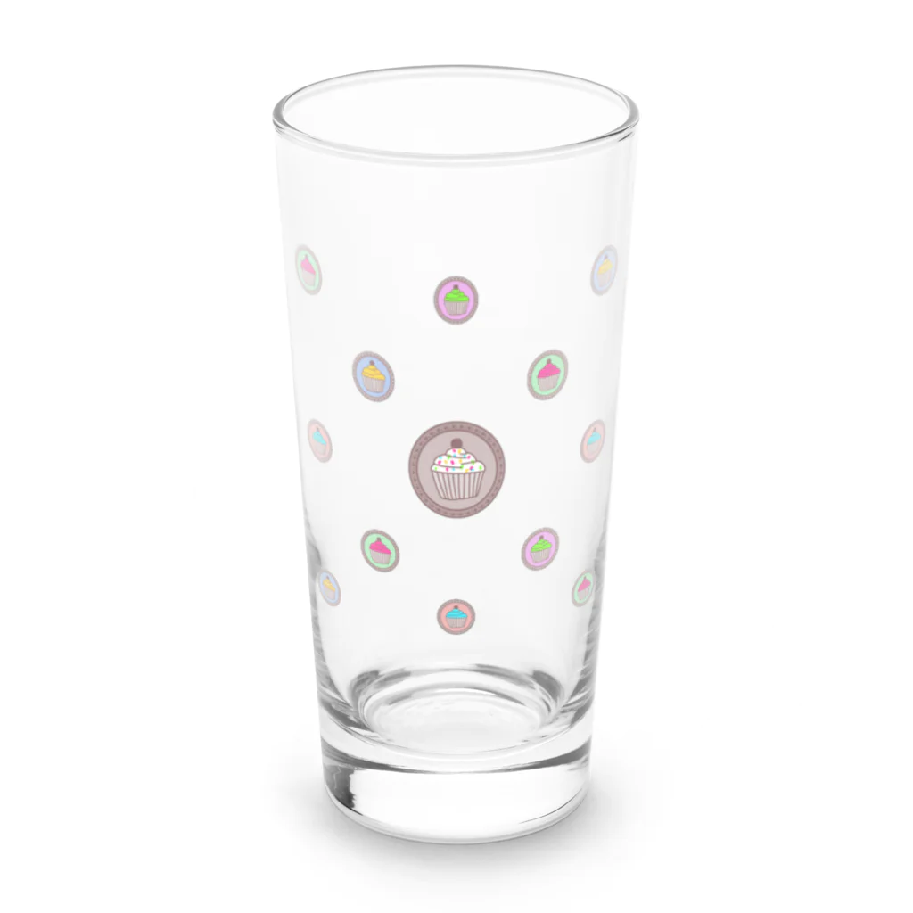 rukamoのカップケーキ🧁 Long Sized Water Glass :front