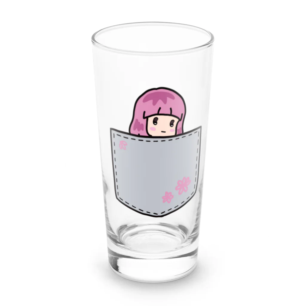 うっかおりんのすん顔女子(おかっぱ) Long Sized Water Glass :front