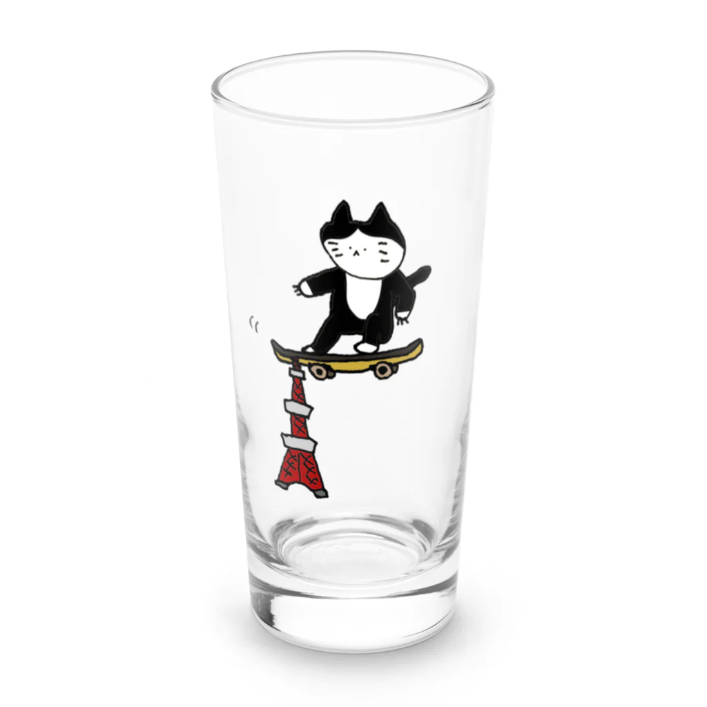 にどねちゃん🐣のたぶんでっかい猫 Long Sized Water Glass :front