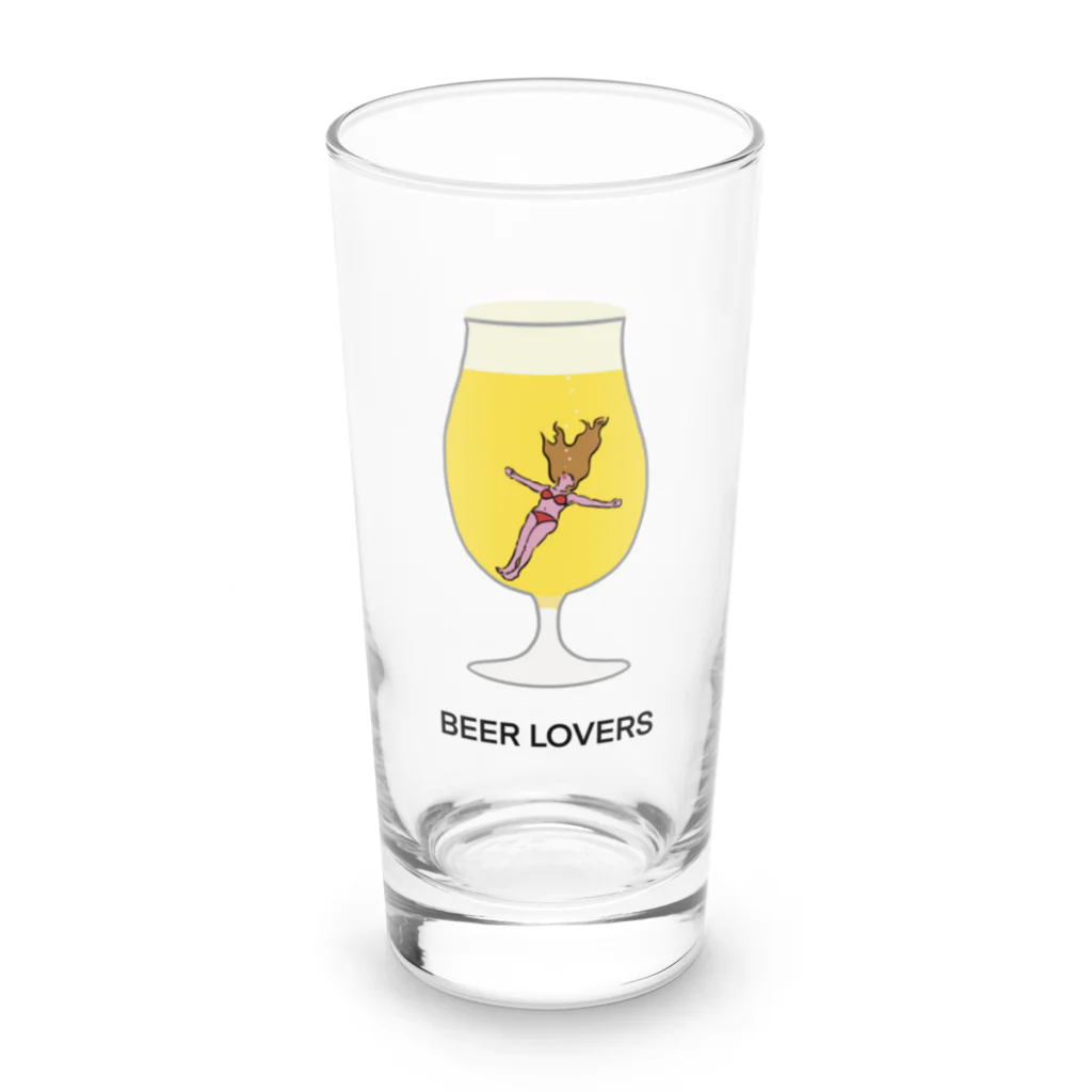 ON THE BEDのBEER LOVERS Long Sized Water Glass :front