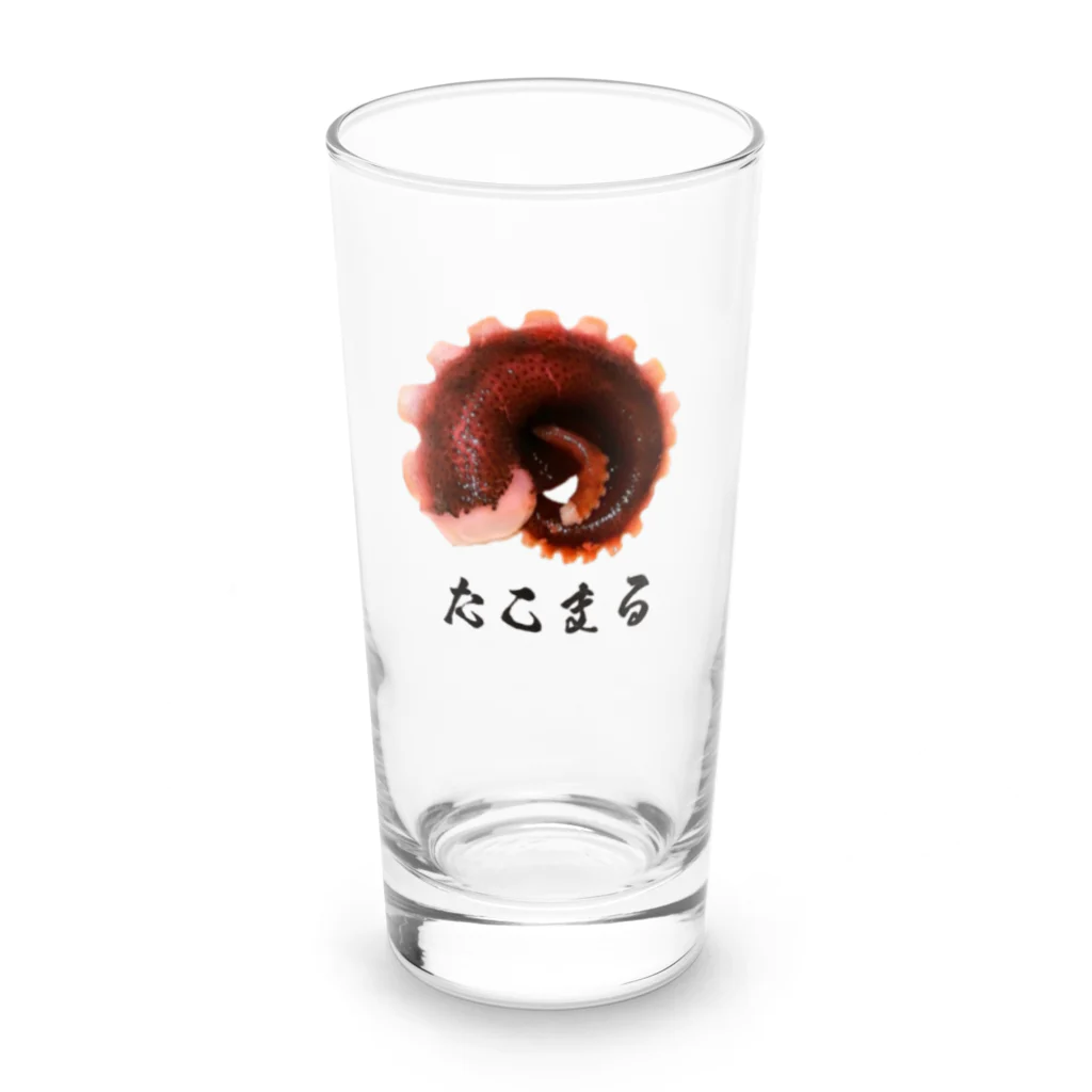 たこまる　赤羽　(たこ焼き屋)のたこまる リアル５ｇタコグッズ Long Sized Water Glass :front