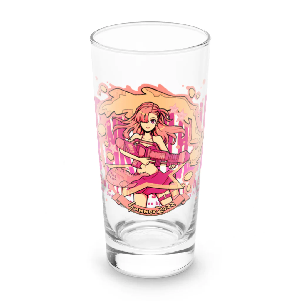 滝 さえの#002 PINK SPLASH! Long Sized Water Glass :front