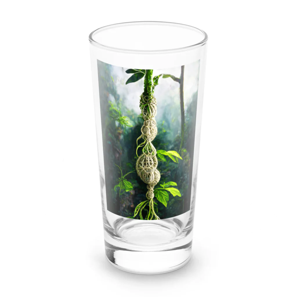 マクラメ魔法植物の店のエクステの蔓１ Long Sized Water Glass :front