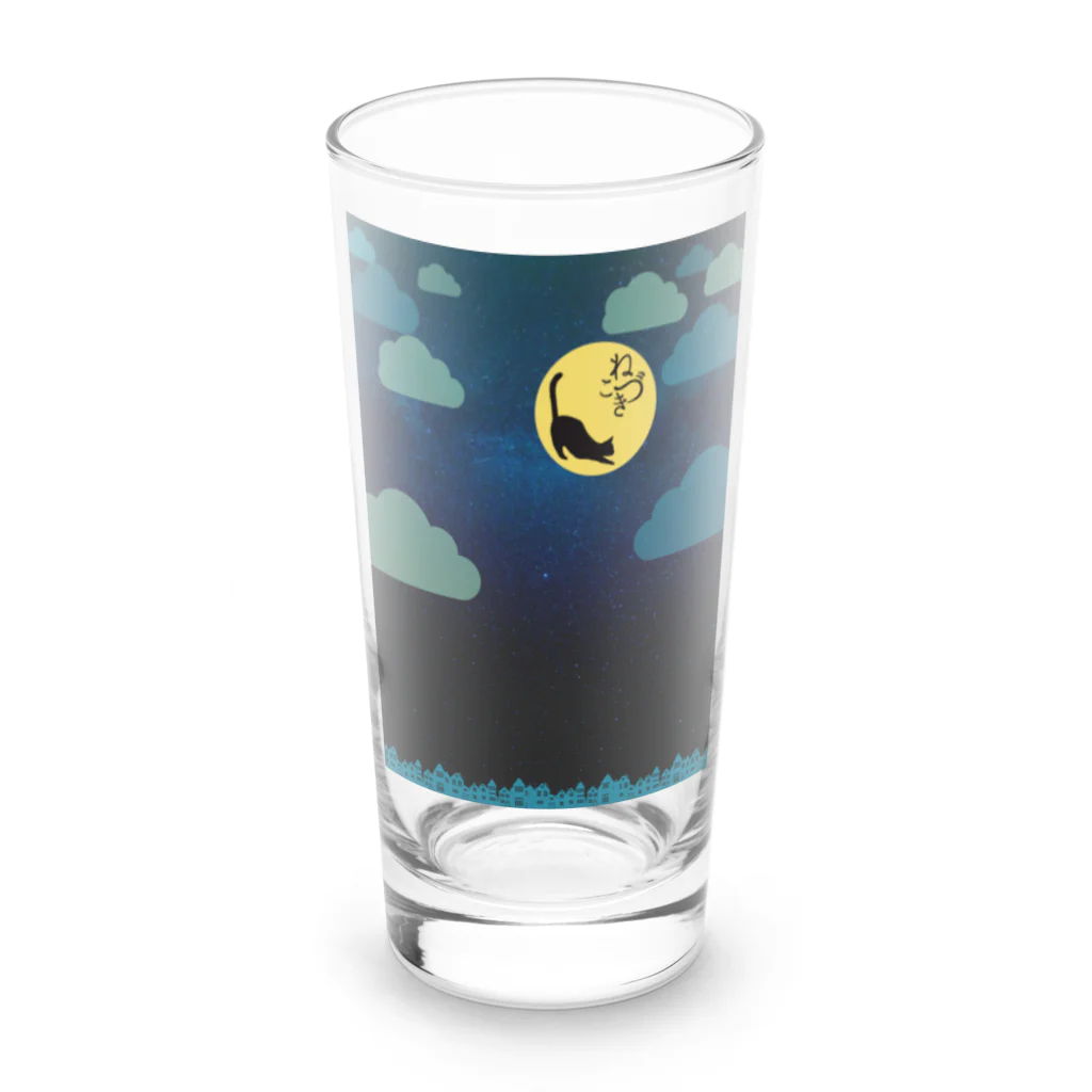 ねこづきの雑貨屋さんのねこづきの夜B Long Sized Water Glass :front