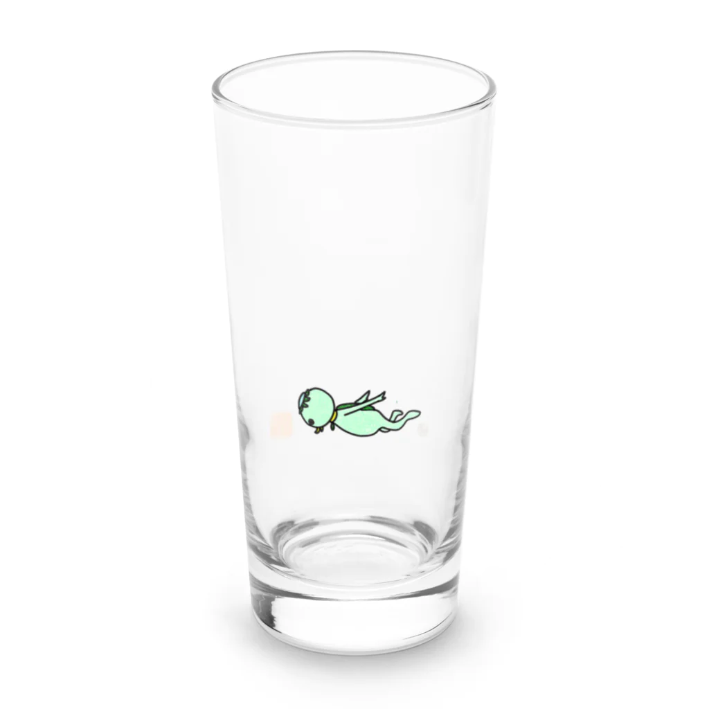 grk0 🌟ウサギのチャとシロ〜時々カッパのカッパ素潜り Long Sized Water Glass :front