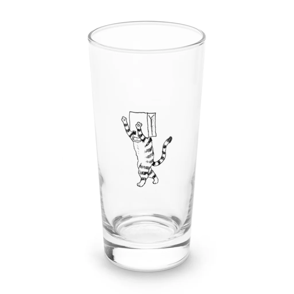 neconos Goodsのふくろねこ（ねこかもいぬかも） Long Sized Water Glass :front