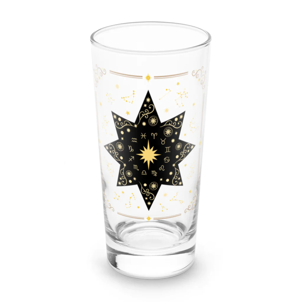 NanaN-CreeR de-RCのオリエンタル風星座マーク　１２星座　額バージョン Long Sized Water Glass :front