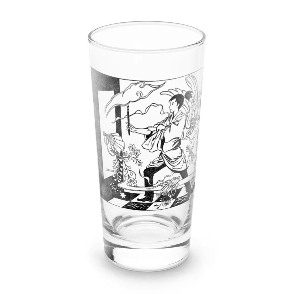 消しゴムはんこ八里半のまどのきわ Long Sized Water Glass :front