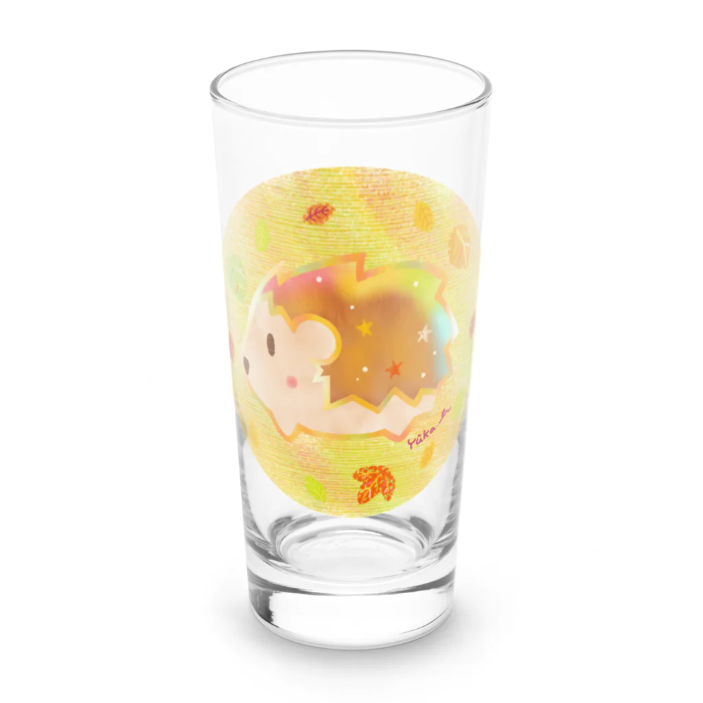 前田悠花｜イラストレーターの★ハリネズミ★ Long Sized Water Glass :front