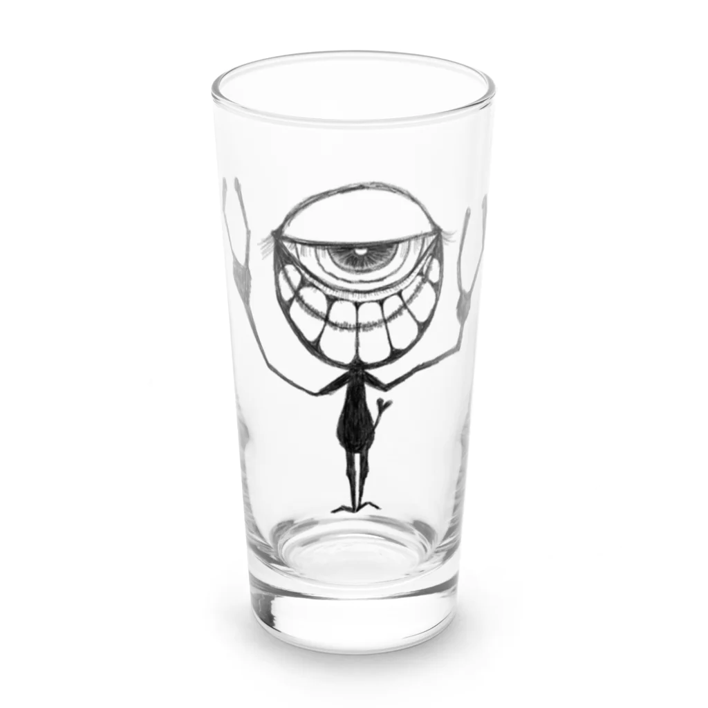 よしりん*ﾟのはじめまして、目玉くんと申します。 Long Sized Water Glass :front