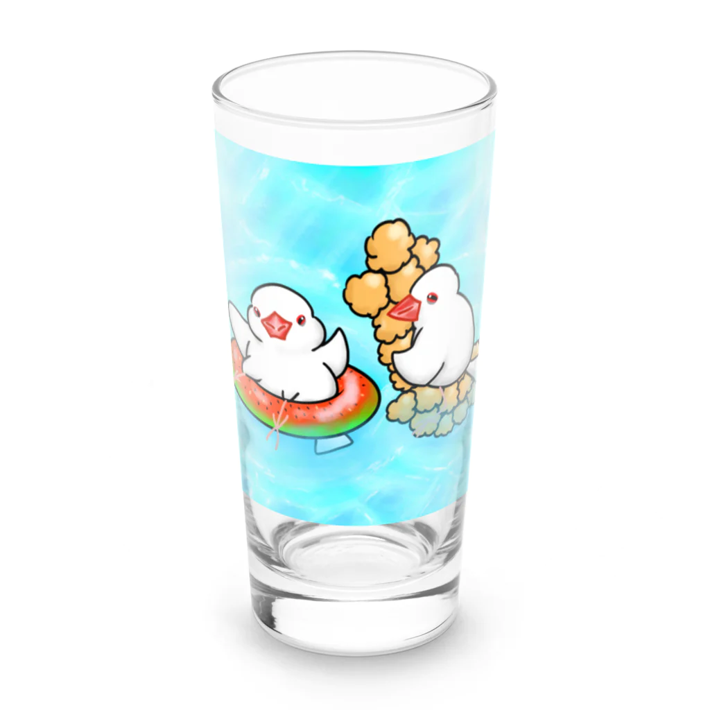 Lily bird（リリーバード）のぷかぷか水遊び文鳥ず Long Sized Water Glass :front