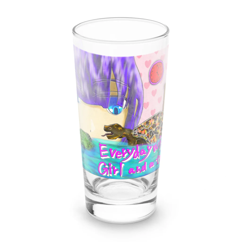 AkironBoy's_Shopの亀と少女の日常 Long Sized Water Glass :front