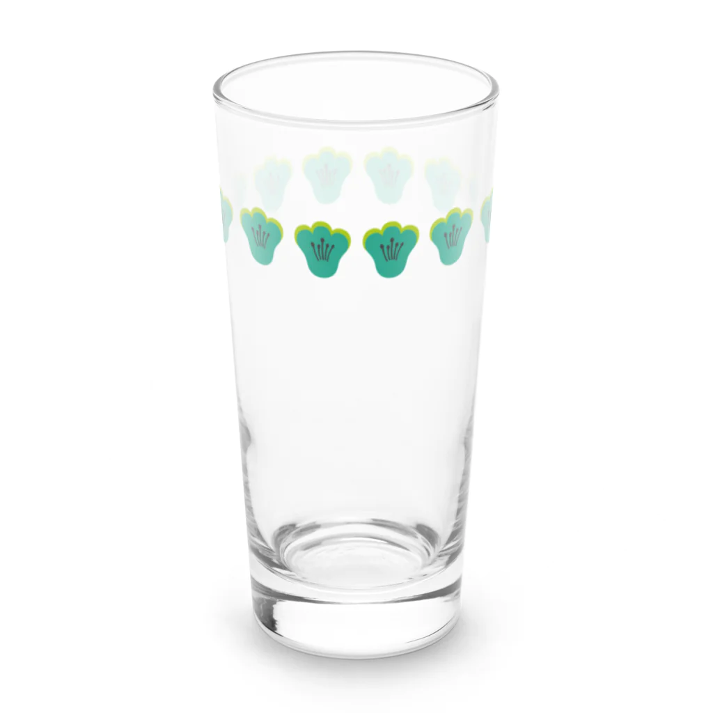 Wonder Bird Forestのティータイムの花［TTF16-GREEN］ Long Sized Water Glass :front