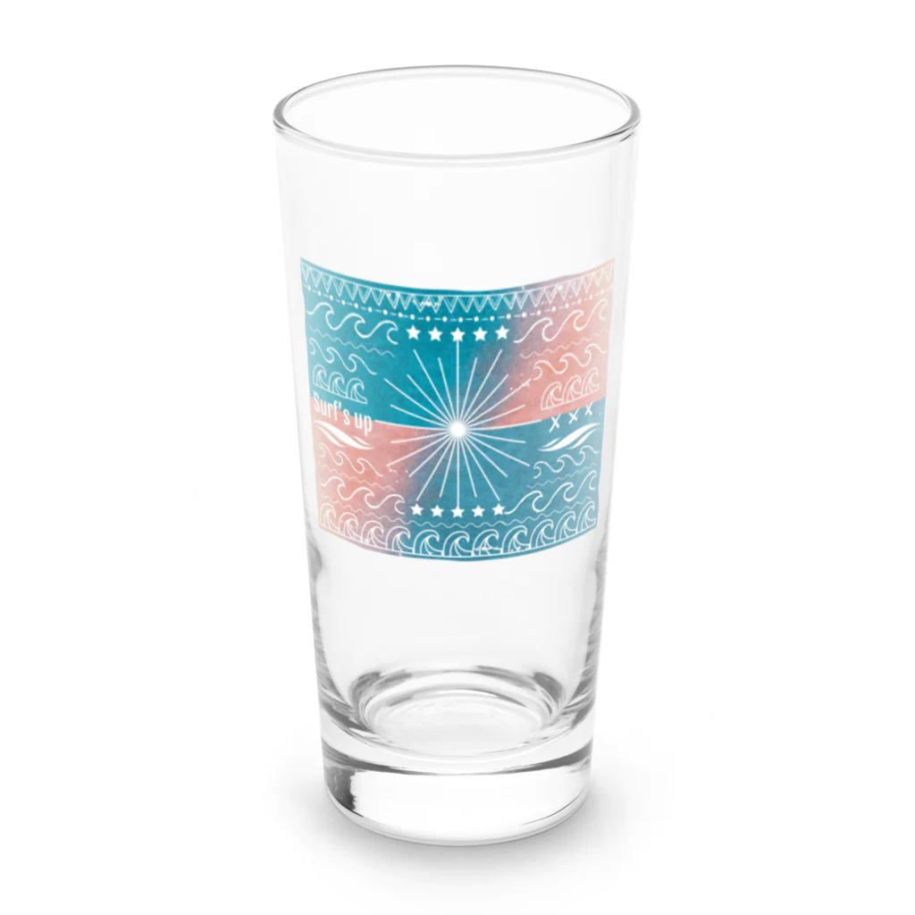 Surf’s up＊オリジナルデザインitemのSurf's up〜良い波がきた・グラデver〜オリジナルデザイン Long Sized Water Glass :front