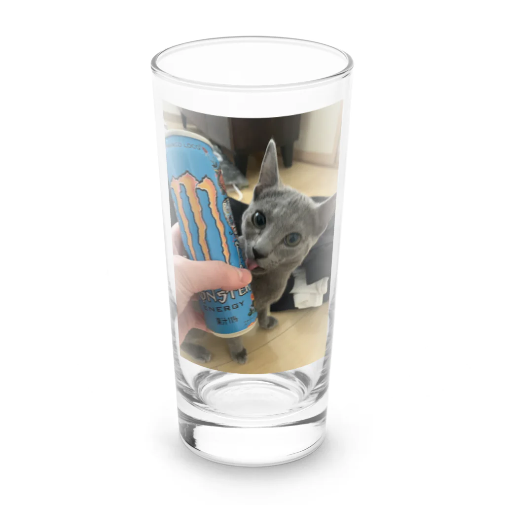 awakeve57のMonsterの結露を舐めるロシアンブルー Long Sized Water Glass :front