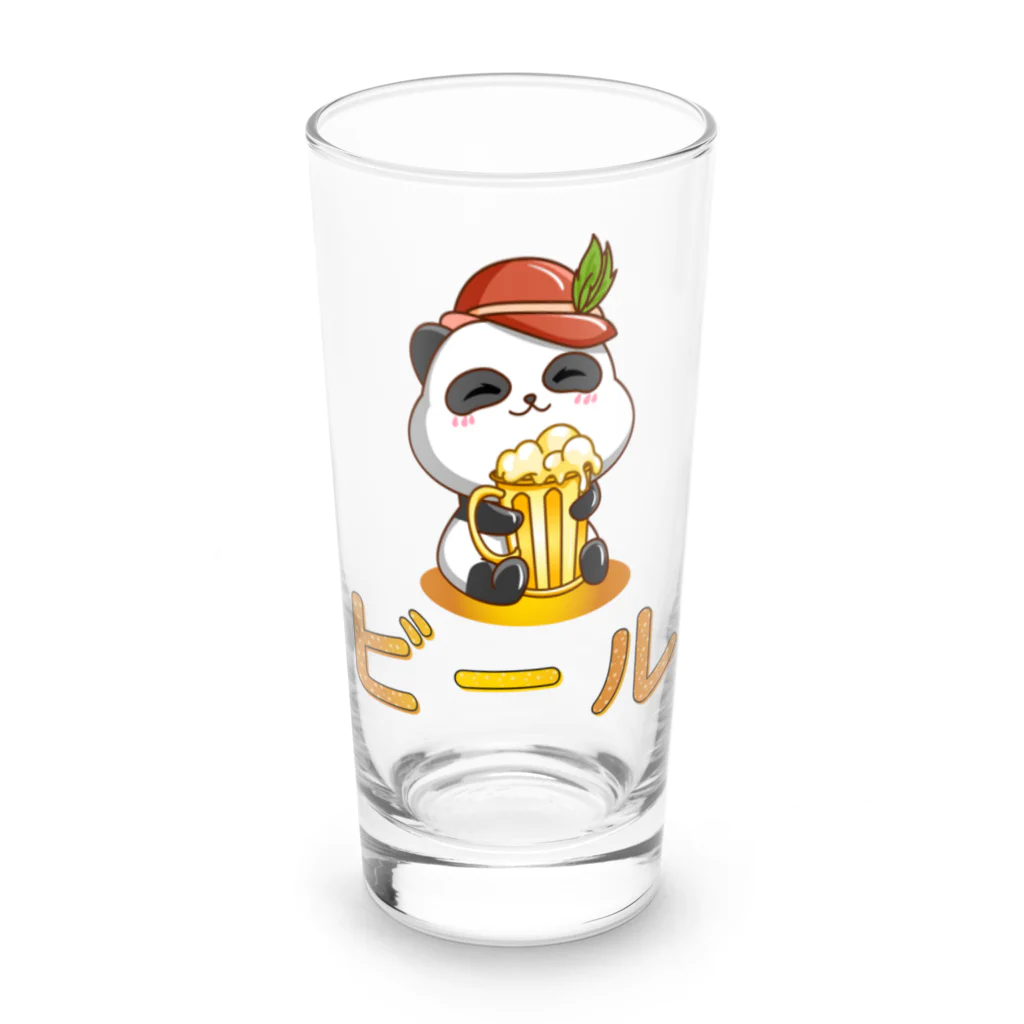 kawaiitopsの Cute Panda Drinking Beer Octoberfest ロンググラス前面