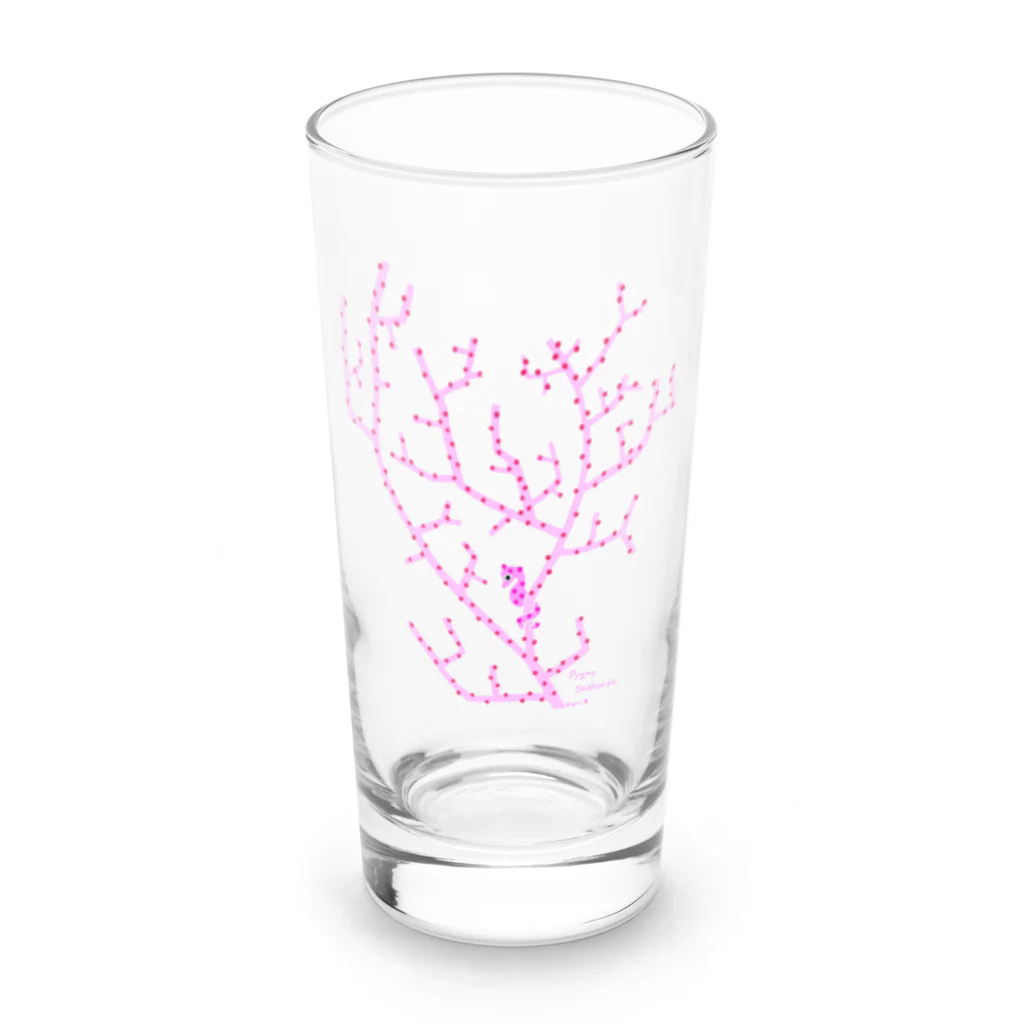 栗坊屋のピンクのピグミーシーホース Long Sized Water Glass :front
