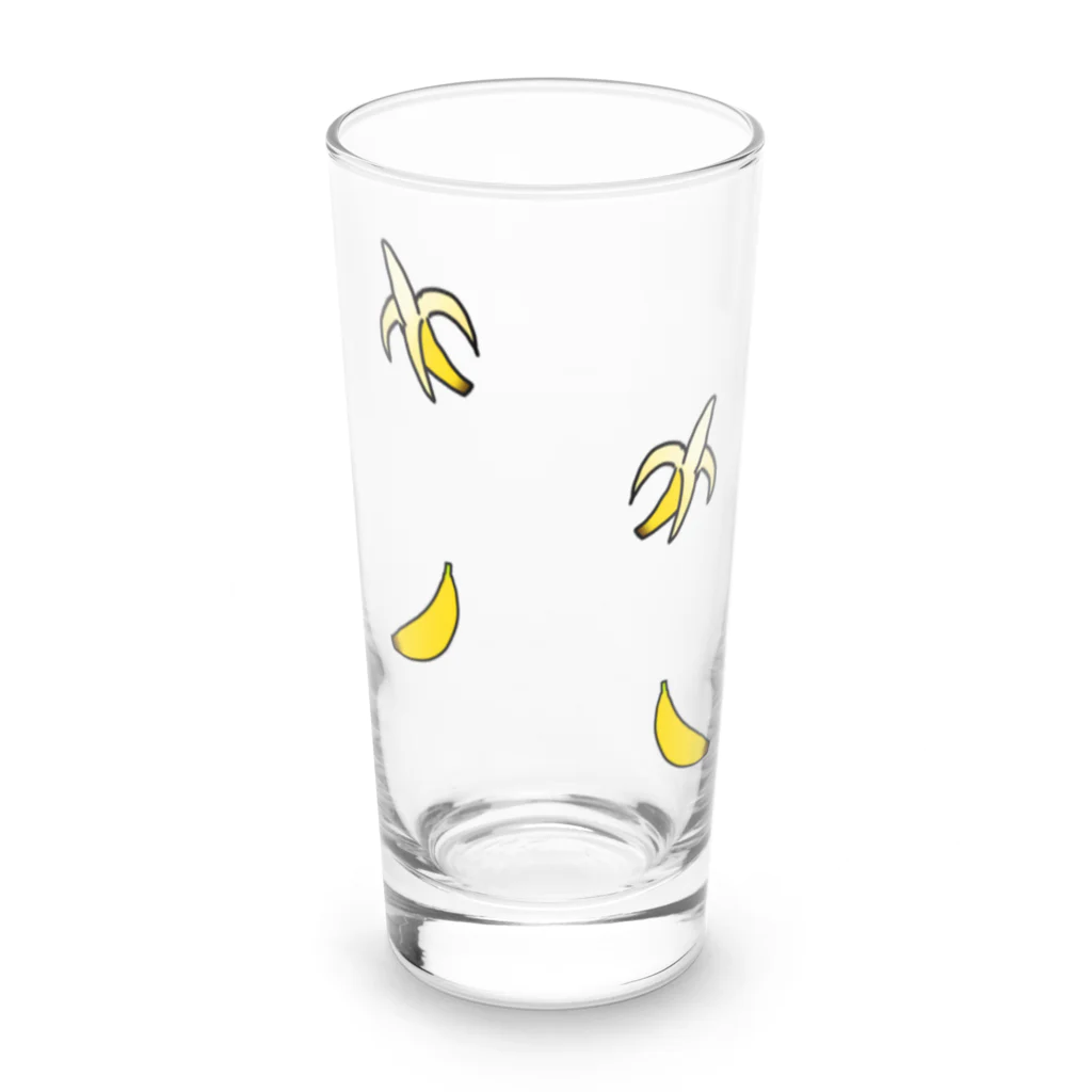 バナナ家のバナナ柄 Long Sized Water Glass :front