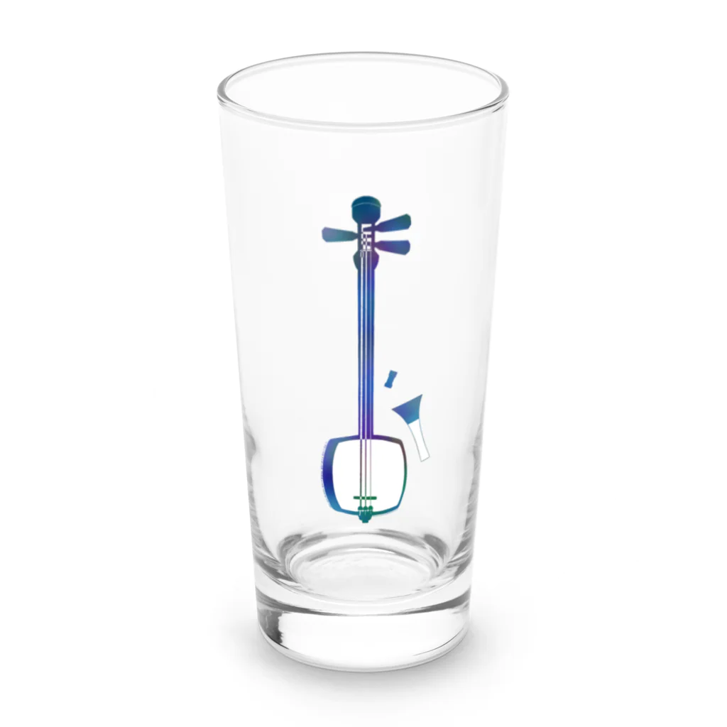 綾錦工房 りこりすの津軽三味線【極光】 Long Sized Water Glass :front