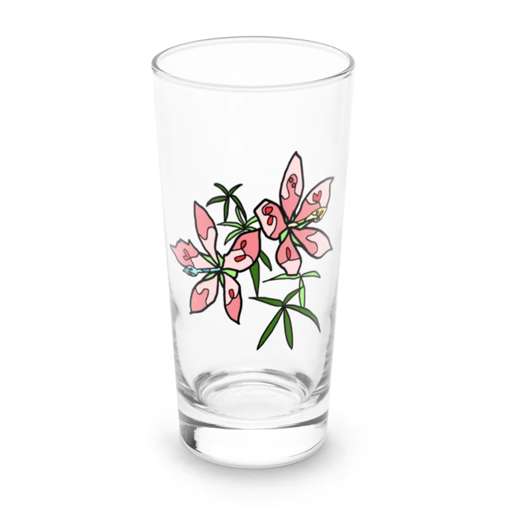 フルツの10/1 誕生花 「モミジアオイ」 Long Sized Water Glass :front