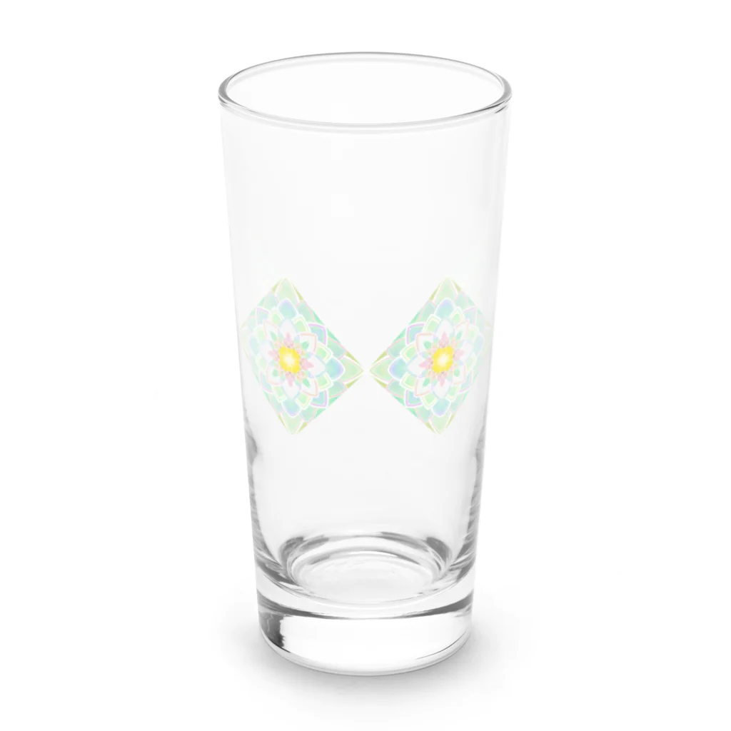 M34-unicornのドラゴンフラワー Long Sized Water Glass :front