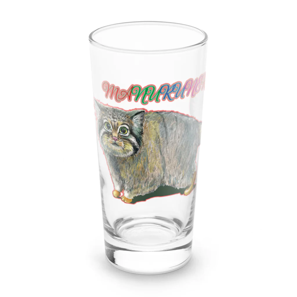 油絵描きの小物売り場のマヌルネコちゃん　グッズ Long Sized Water Glass :front