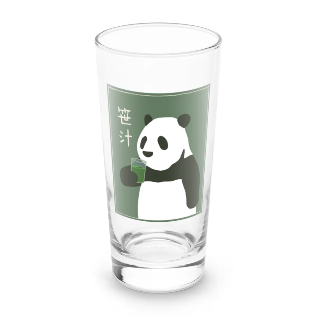 パンダむんの笹汁 Long Sized Water Glass :front