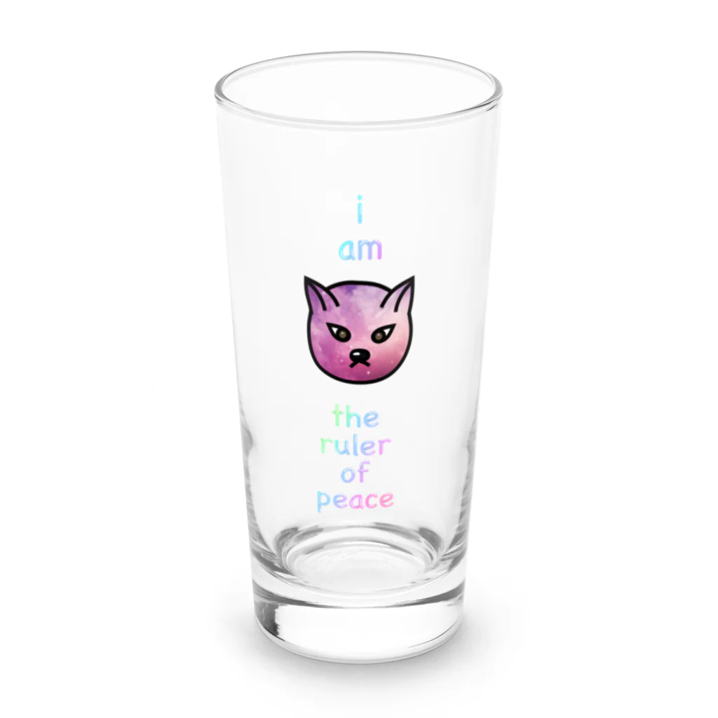 ri_animaldesignのi am the ruler of peace Long Sized Water Glass :front