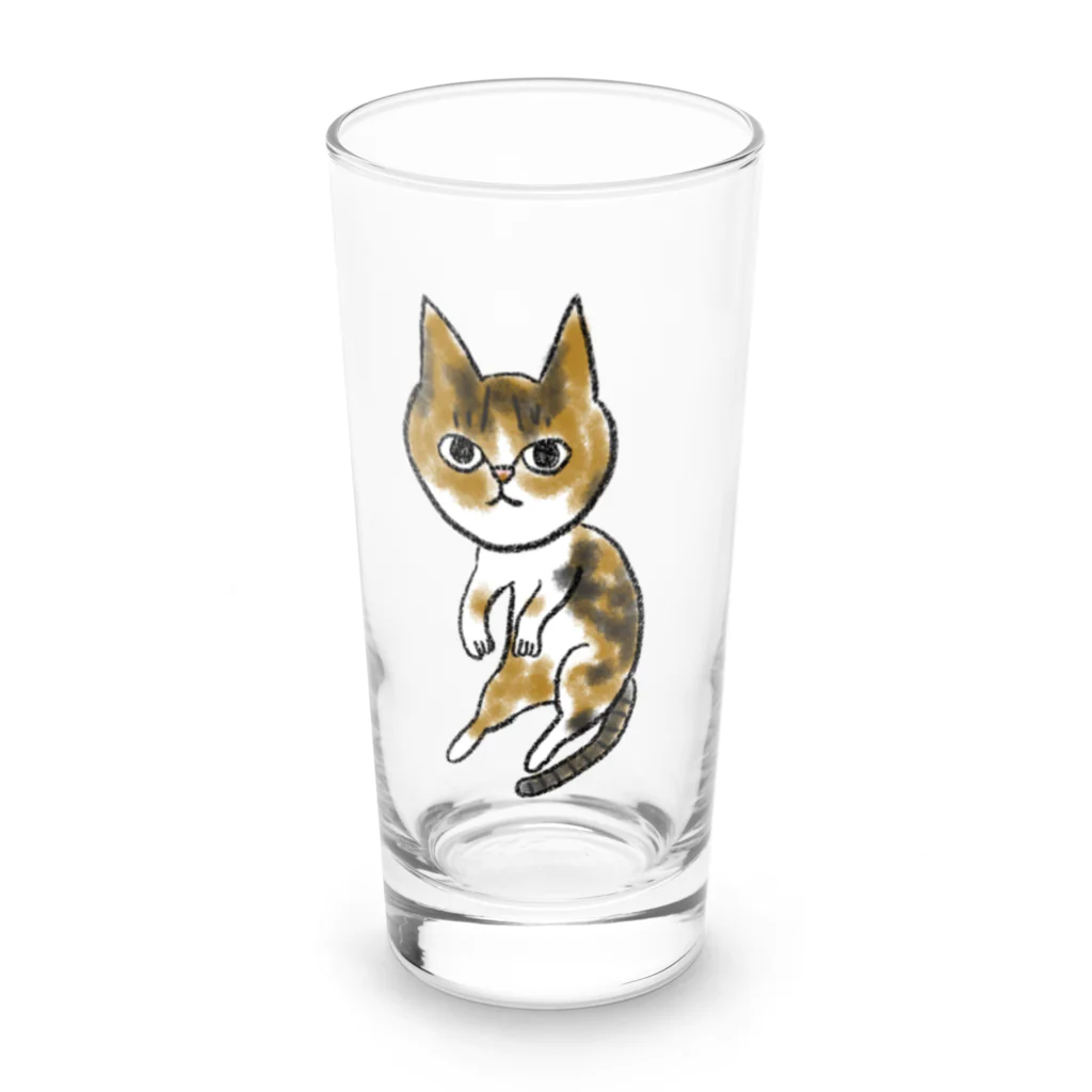 ニャンコ一族のかわいいさち Long Sized Water Glass :front