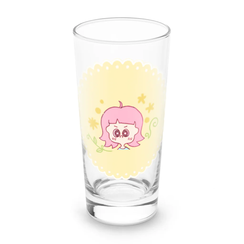 あおいとまり木のきらきら（まる） Long Sized Water Glass :front