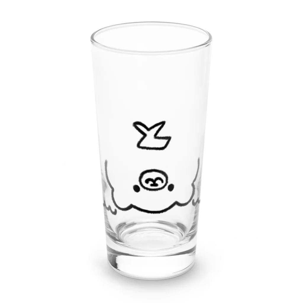 ねねね🧸答えは、マスクです。🧸の答えは、マスクです。 Long Sized Water Glass :front