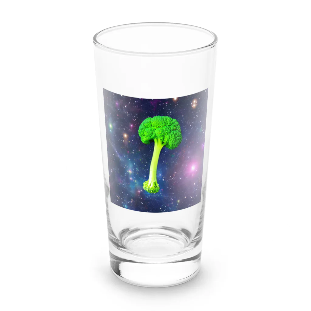 AI画家『Stable Diffusion』Shopのスペース・ブロッコリー🥦 Long Sized Water Glass :front