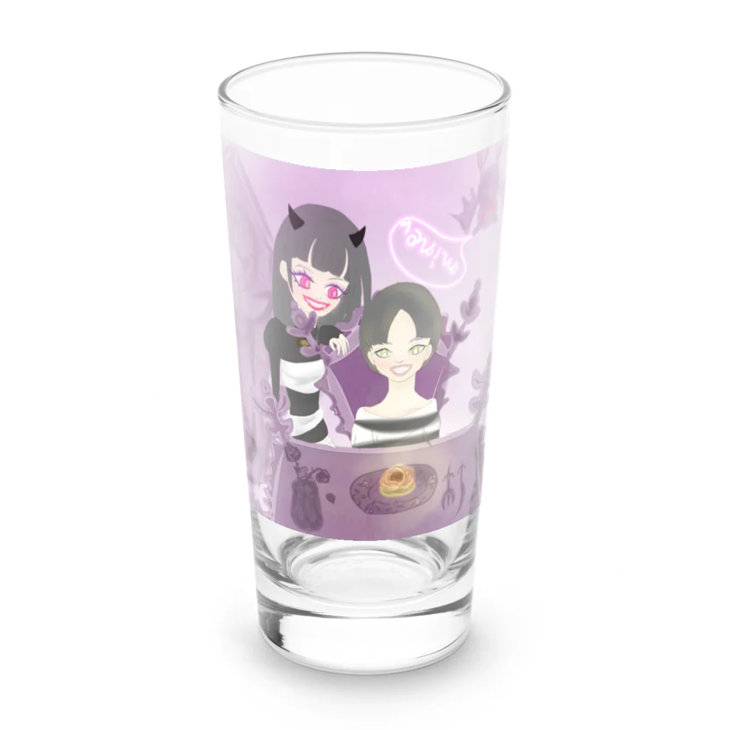 ラッキーチャームのハロウィンファッション Long Sized Water Glass :front