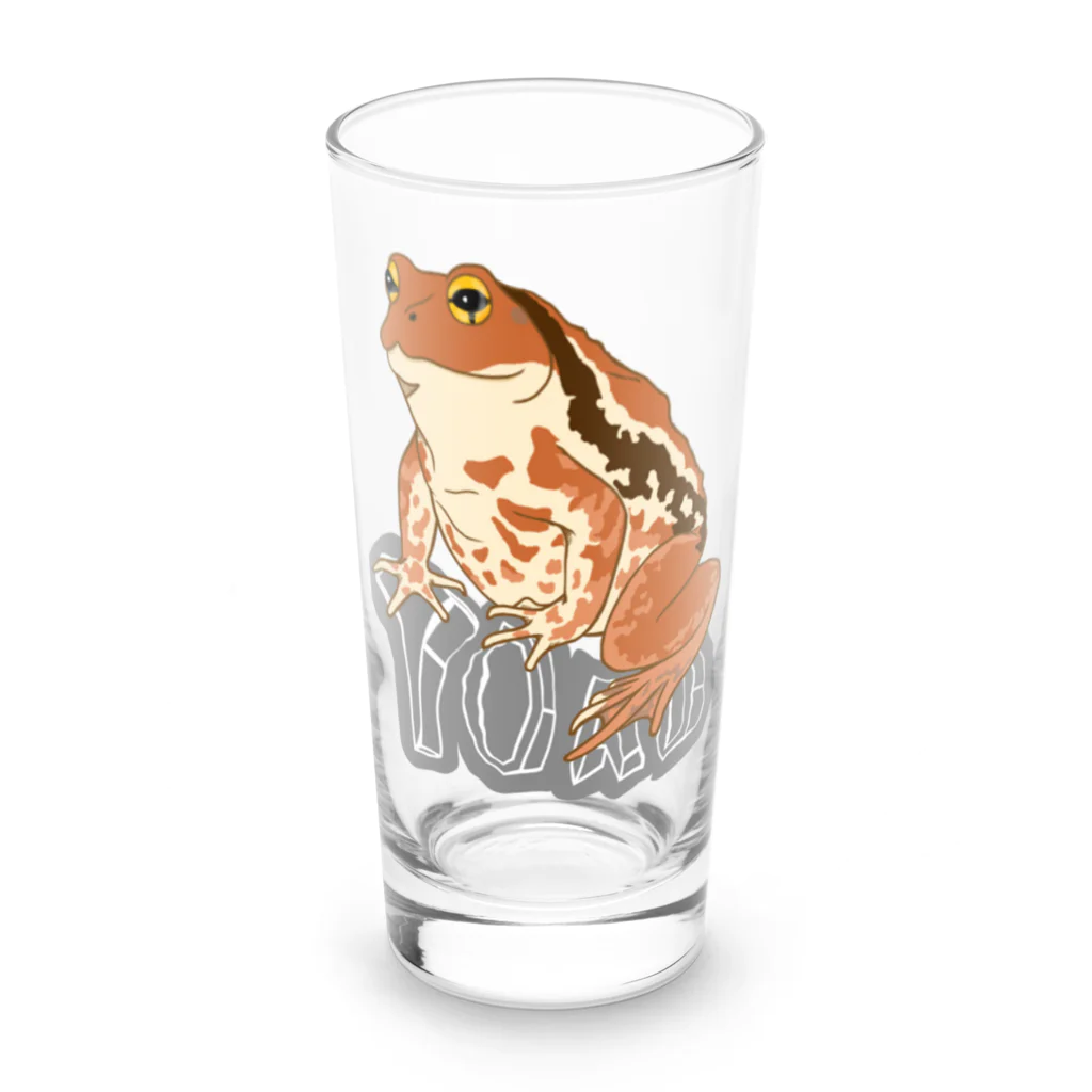 LalaHangeulのTOAD (ヒキガエル) 英字バージョン Long Sized Water Glass :front