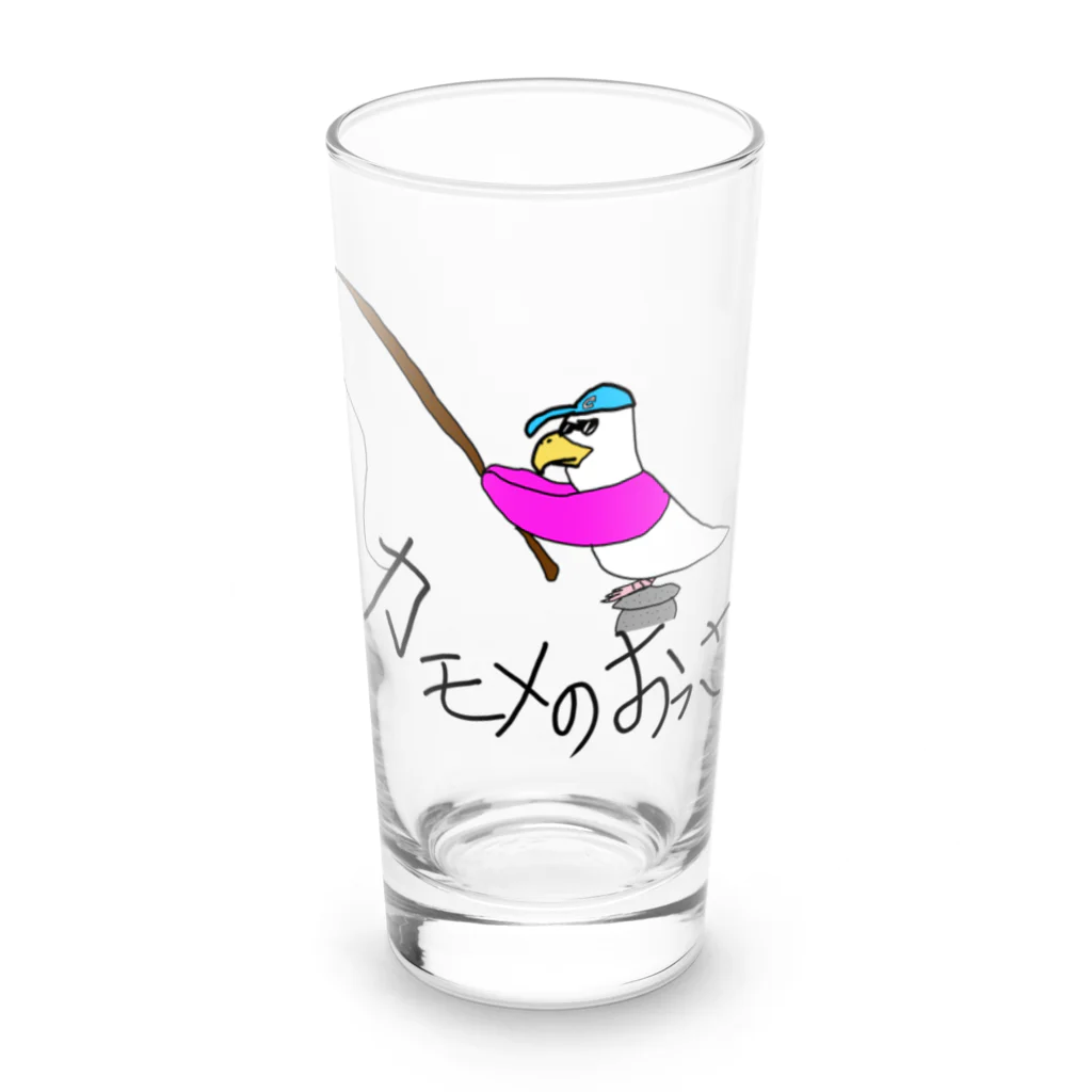 カモメのおっさんの釣り人なカモメのおっさん Long Sized Water Glass :front