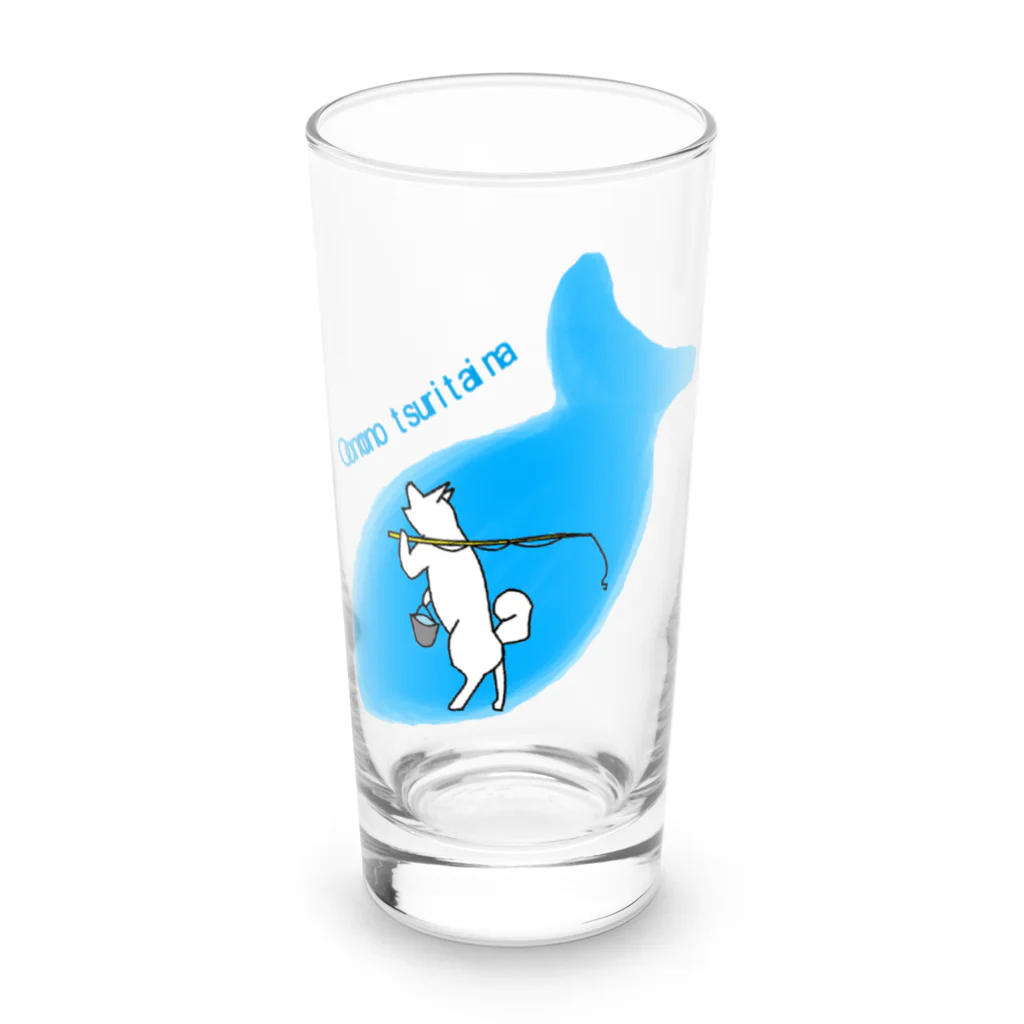 いっぷく処 てんてんの大物釣りたいな Long Sized Water Glass :front