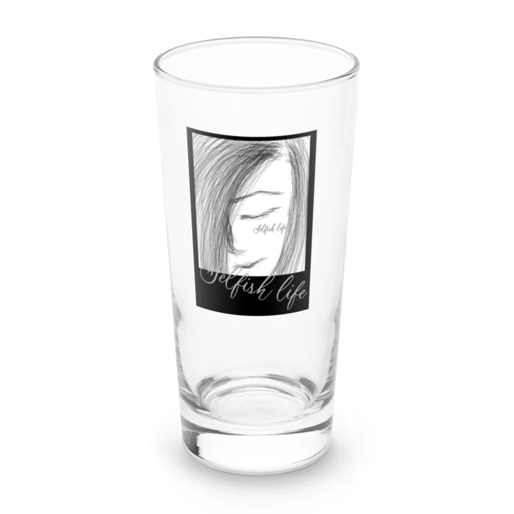 セルフィッシュな暮らしのけいこのセルフィッシュなくらし Long Sized Water Glass :front