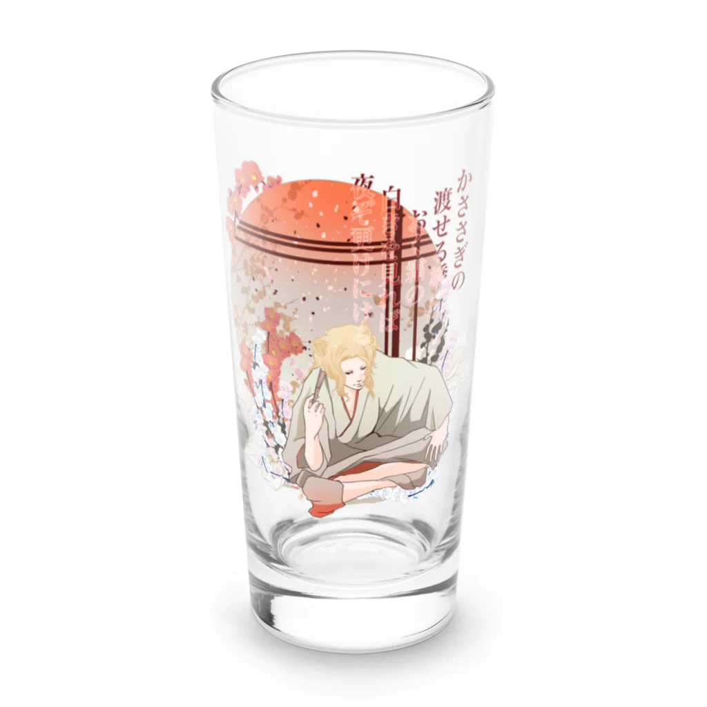 創作男子・稲冨の和装男子:かささぎの Long Sized Water Glass :front