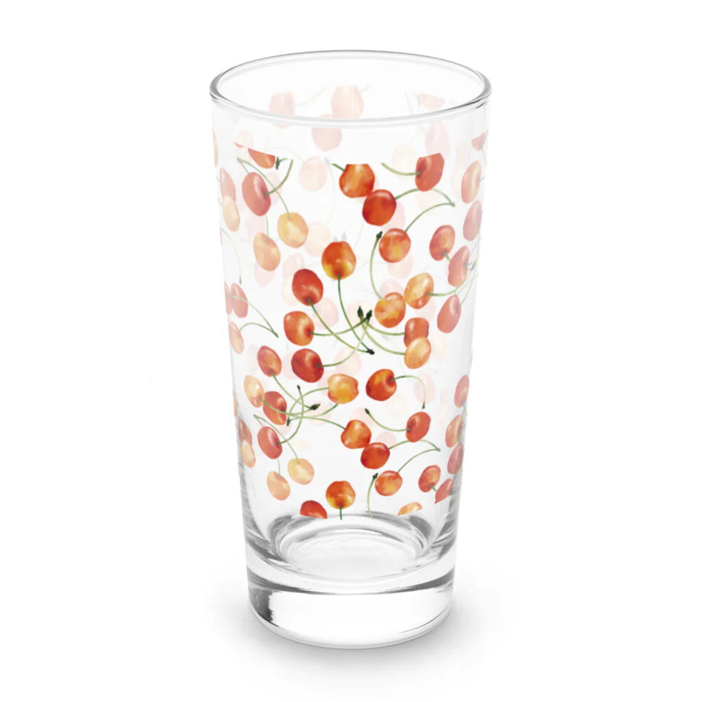 Miho MATSUNO online storeのlovely cherries（clear type） ロンググラス前面